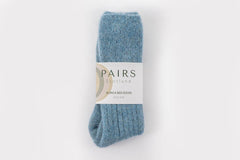 Ultra Soft Blue Alpaca Bed Socks