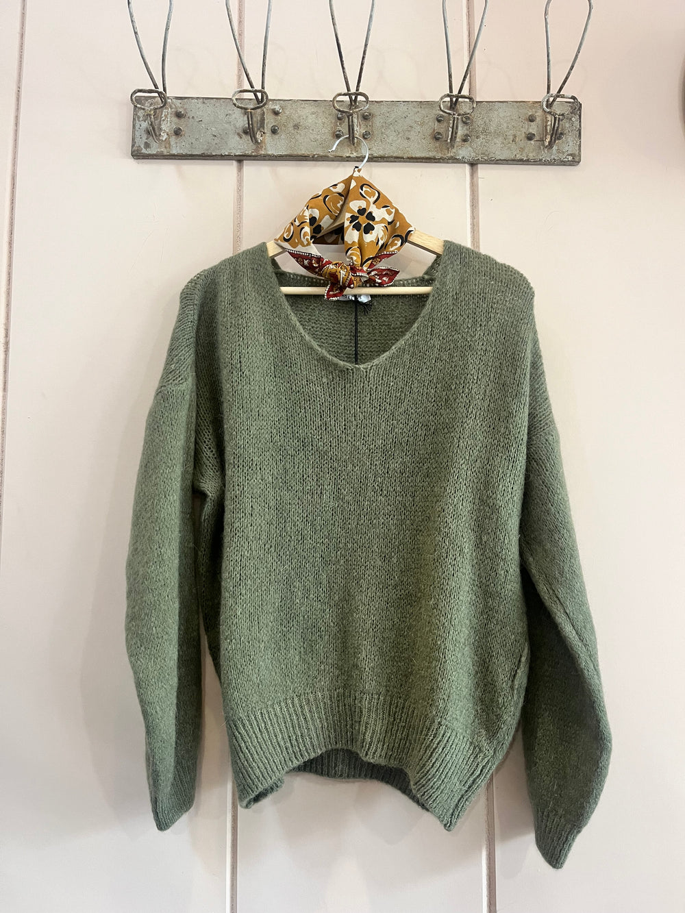 Floppy Mohair Jumper - Sage