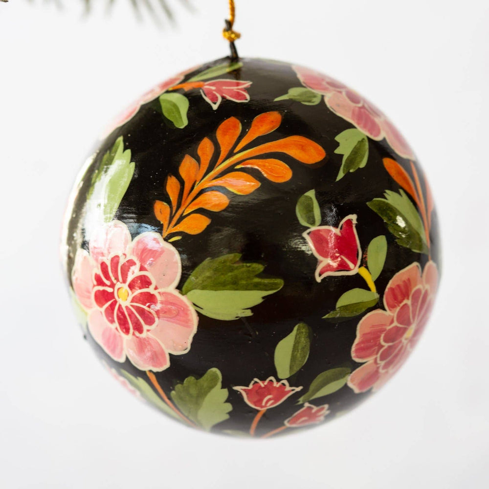 2" Indian 18 Floral Hanging Christmas Bauble