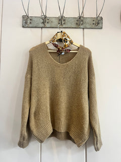 Floppy Mohair Jumper - Camel