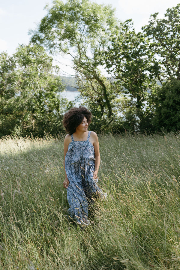 The Aarna Dress- Cornflower