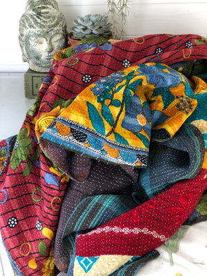 Vintage Kantha Throw