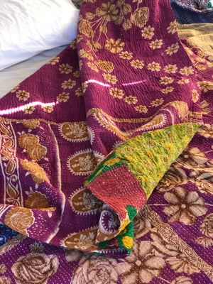 Vintage Kantha Throw