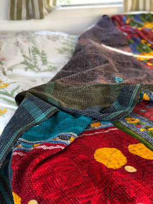 Vintage Kantha Throw