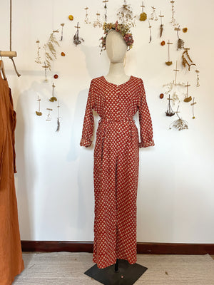 Sample block printed jumpsuit- s/m