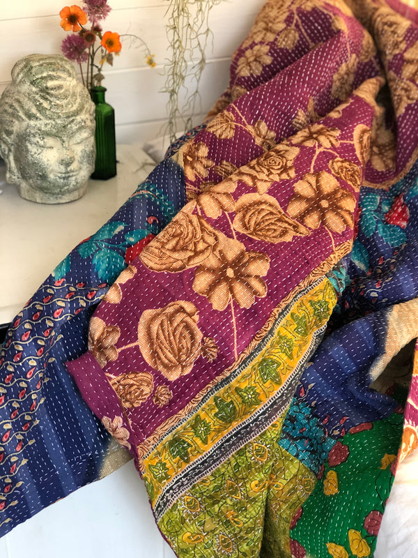 Vintage Kantha Throw