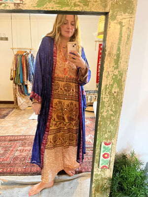 Vintage sari duster