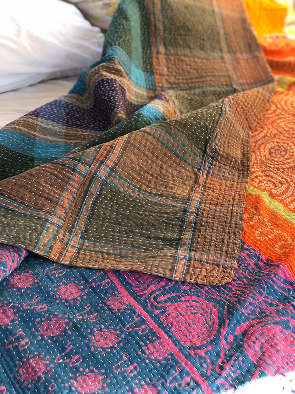 Vintage Kantha Throw