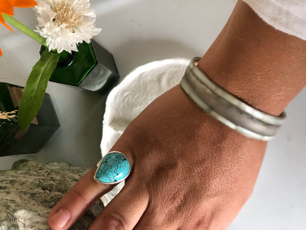 Turquoise sterling silver ring