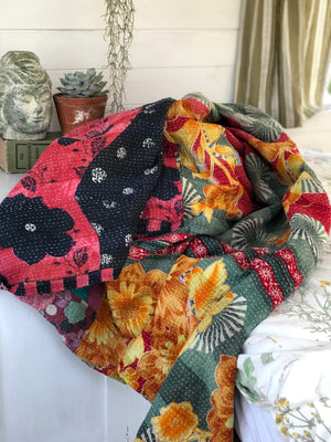 Vintage Kantha Throw