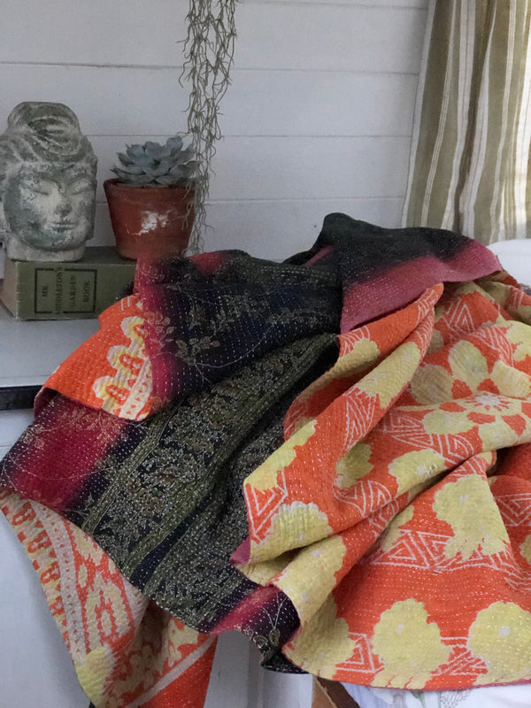 Vintage Kantha Throw