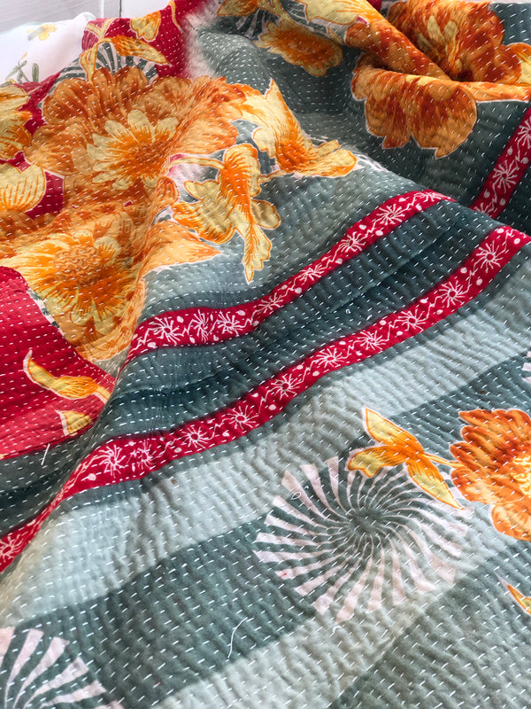 Vintage Kantha Throw