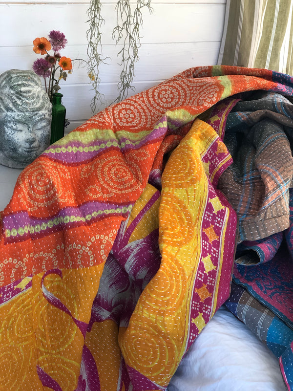 Vintage Kantha Throw