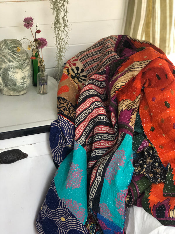 Vintage Kantha Throw