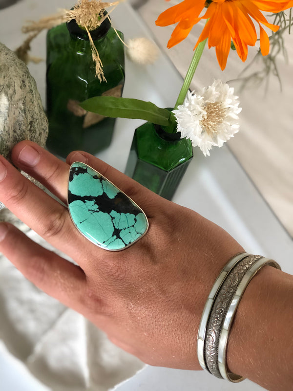 Turquoise sterling silver ring