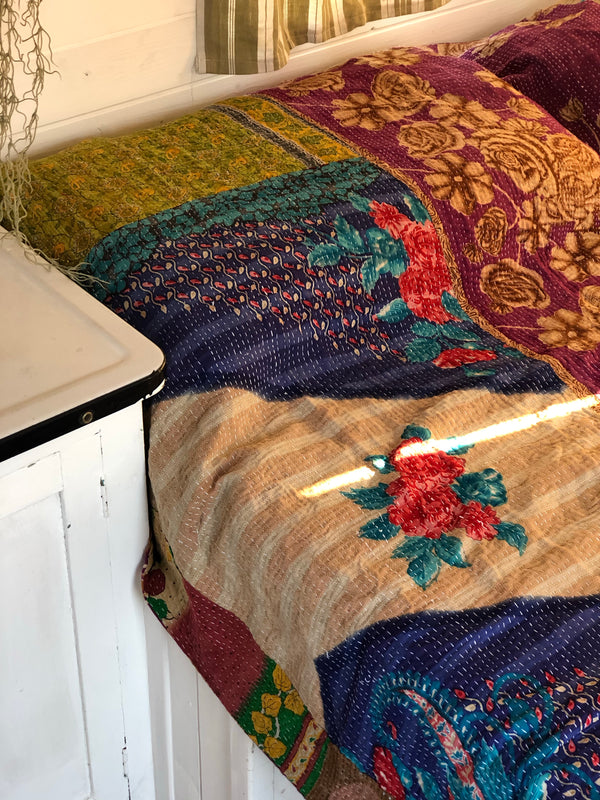 Vintage Kantha Throw