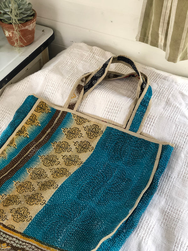 Kantha market bag