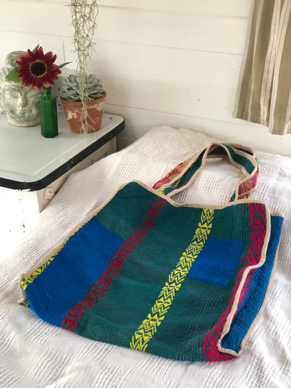 Kantha market bag