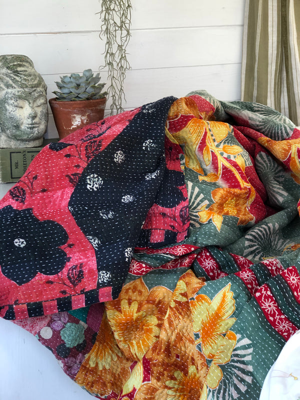 Vintage Kantha Throw