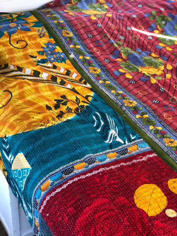 Vintage Kantha Throw