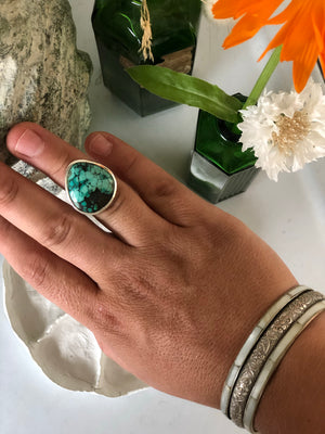 Turquoise sterling silver ring